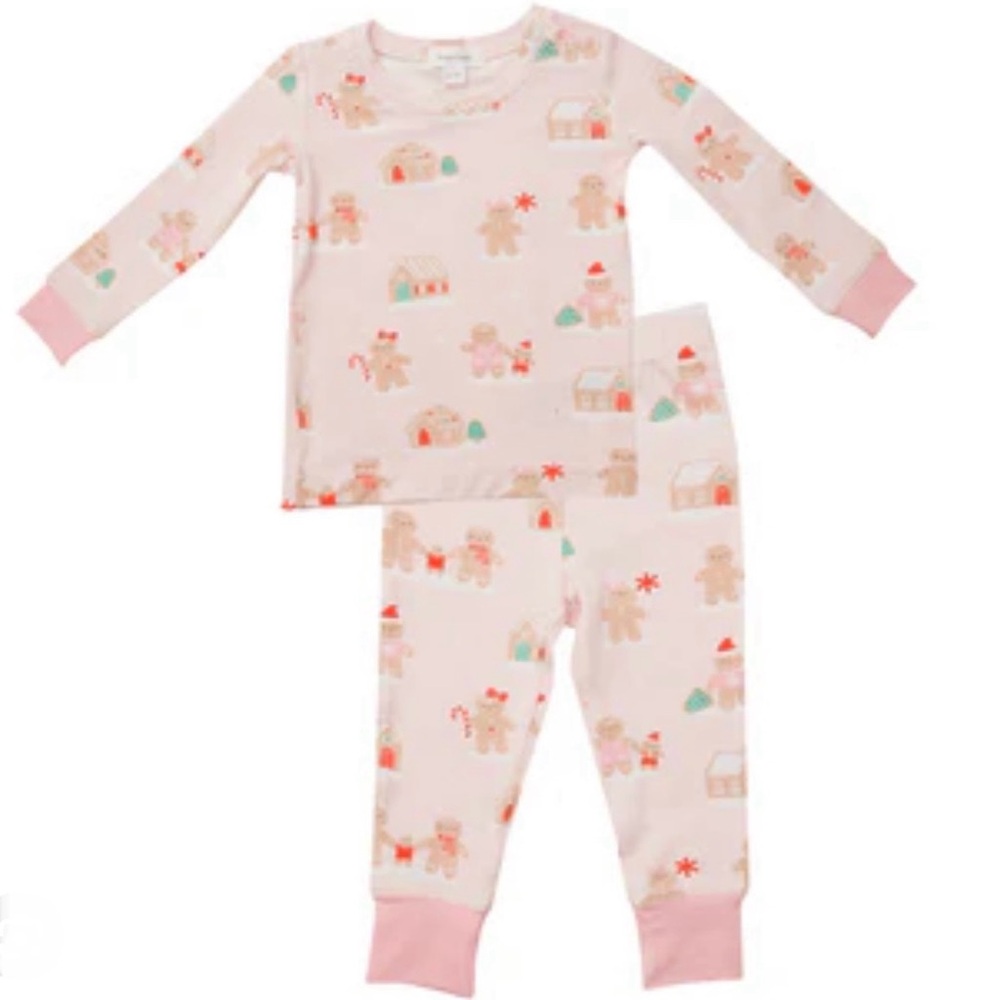 NWT Angel dear pink gingerbread loungewear set